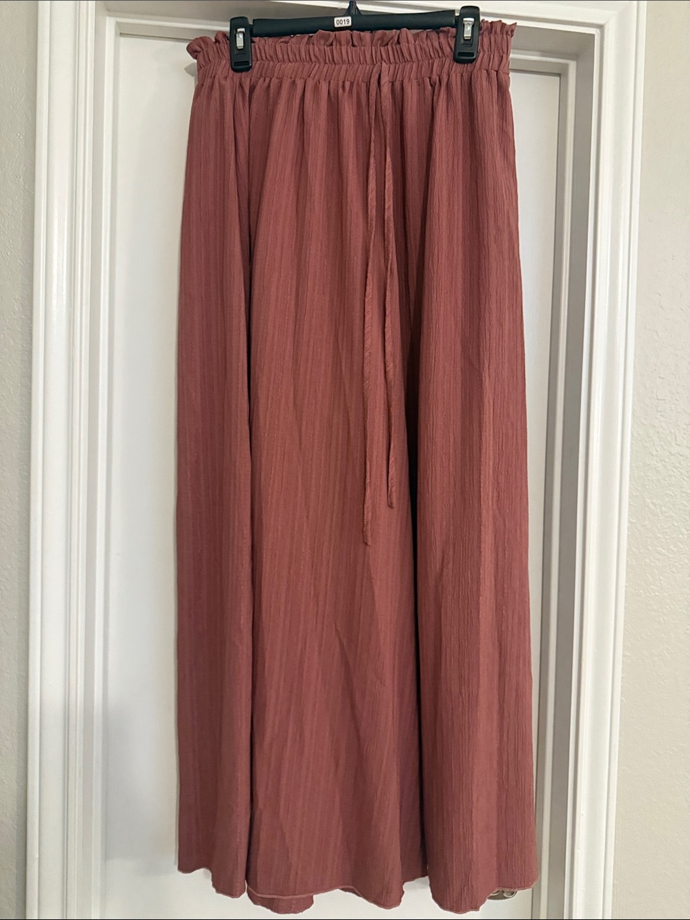 SHEIN Curve Wide Leg Palazzo Pants - Dusty Rose